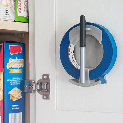 Kitchen Stickin’® Tape Dispenser, Wall-Mounted Tape and Label System, Easy - Image 2