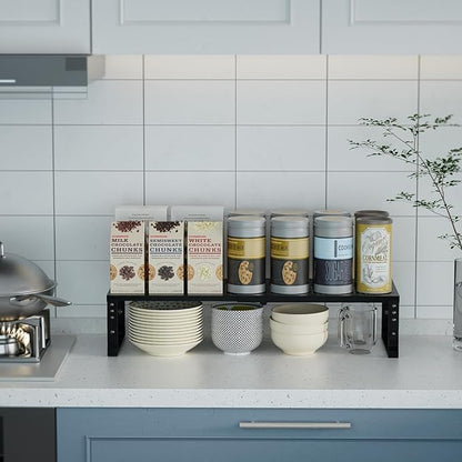 Expandable Cabinet Shelf Organizer Storage Spice Rack Shelves - Image 2