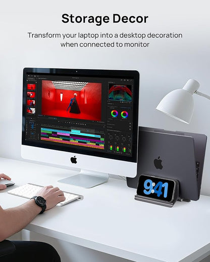 SODI Vertical Laptop Stand for Desk, Aluminum Laptop Holder Compatible - Image 6