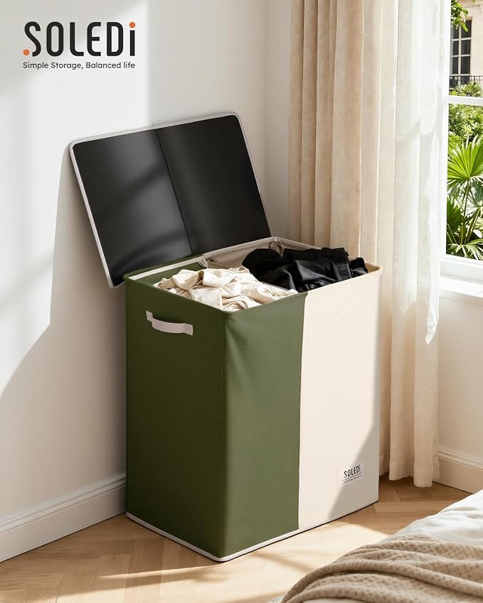SOLEDI Large Double Laundry Hamper - Image 8
