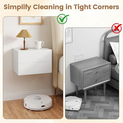 KOMFOTT Floating Nightstand, Wall Mounted Night Stand - Image 7