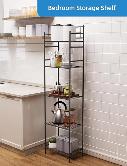 LEEDA 5-Tier Metal Shelving Unit, Sturdy Bathroom Storage Shelf & Free Standing - Image 9