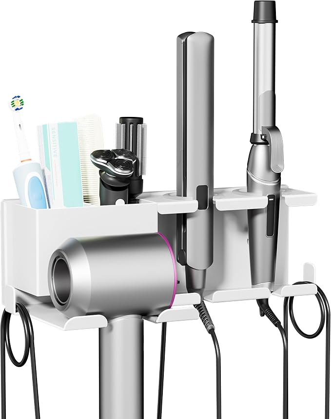 Hair Dryer Holder, Hair Tool Organizer Wall Mount, Metal Blow Dryer Holder - Image 9