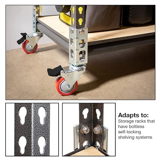 4pc - Storage Rack Caster Wheels) - Image 2