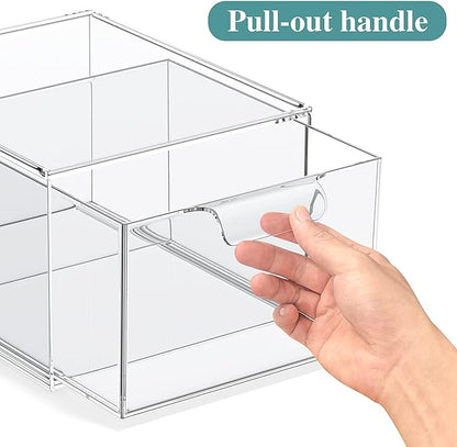 2 Pack Stackable Acrylic Makeup Organizer, Jewelry and Home Storage - Image 4