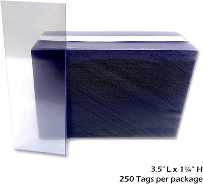 1.25" x 3.5" Clear Plastic Tags, Shelf Label Holders - Image 2