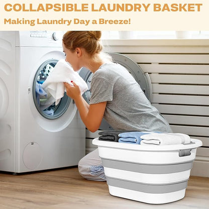 43L Collapsible Laundry Baskets Plastic, Pop Up Laundry hamper/Storage Container - Image 3