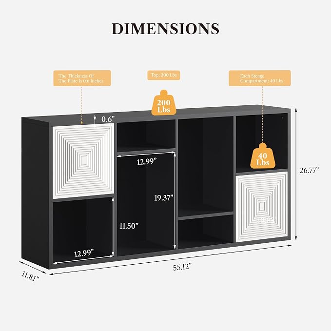 Wooden 8 Cube Storage Organizer, Cubby Storage Organizer - Image 2