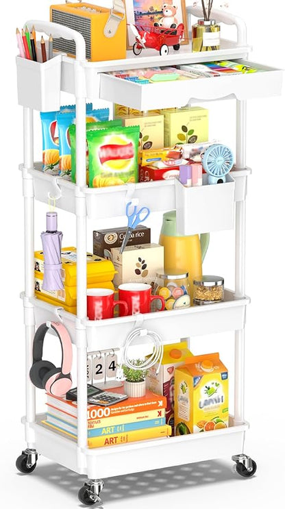 SUNALLY 4 Tier Rolling Utility Cart by SUNALLY