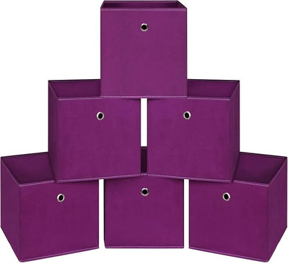 Foldable Storage Cubes Bins, 11 Inch Cloth Storage Cube Fabric Storage Box by NieEnjoy
