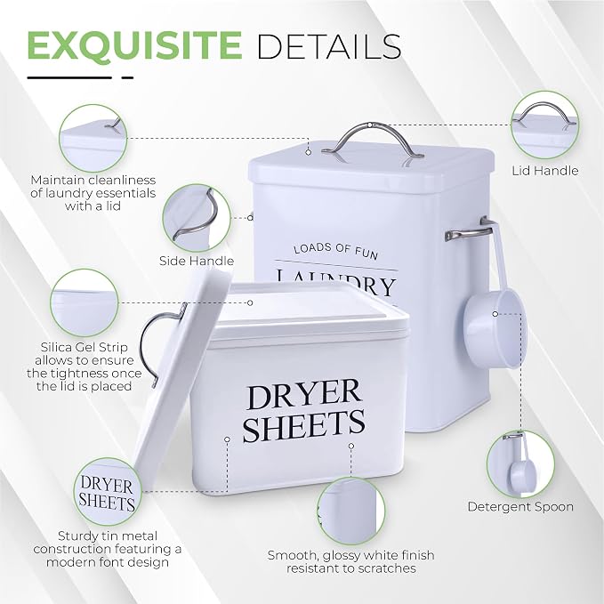 Metal Laundry Detergent Container Set - Image 5