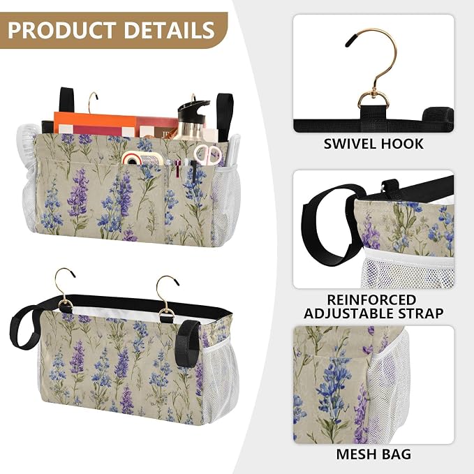 Bluebonnet Lavender Bedside Caddy - Image 5