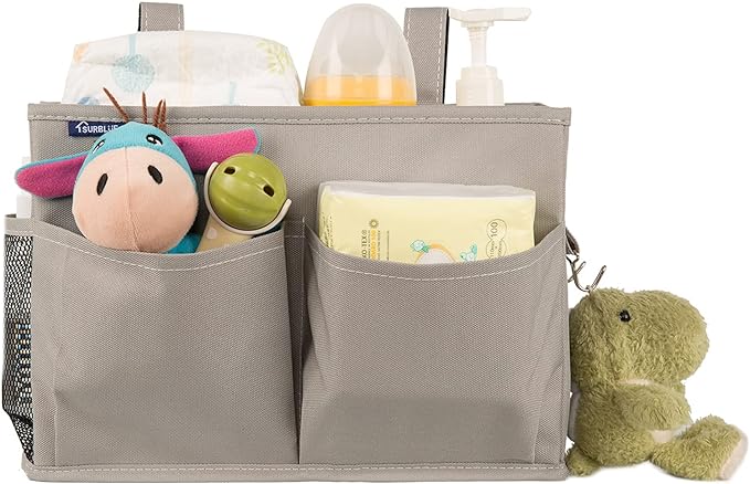Surblue Bedside Caddy Hanging Bed Organizer Storage Bag Pocket - Image 5