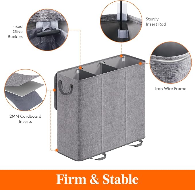 Lifewit Triple Laundry Hamper - Image 3