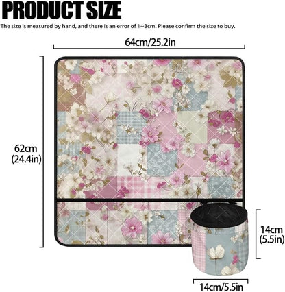Sewing Machine Mat Pink Blue Floral Patchwork Non Slip Stitching Device - Image 5