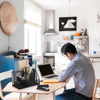 Black Desk Organizer and Accessories - Image 7