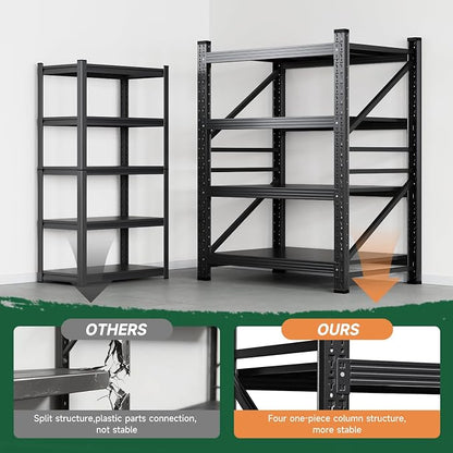Letaya 2000LBS Storage Shelves Heavy Duty, 4 Tier Adjustable Utility Rack Shelf - Image 8