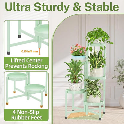 iDavosic.ly Plant Stand Indoor Outdoor, 5 Tier Corner Metal Flower Display - Image 4
