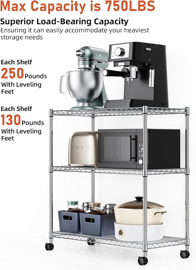 Simple Deluxe Heavy Duty 3-Shelf Shelving Unit - Image 4