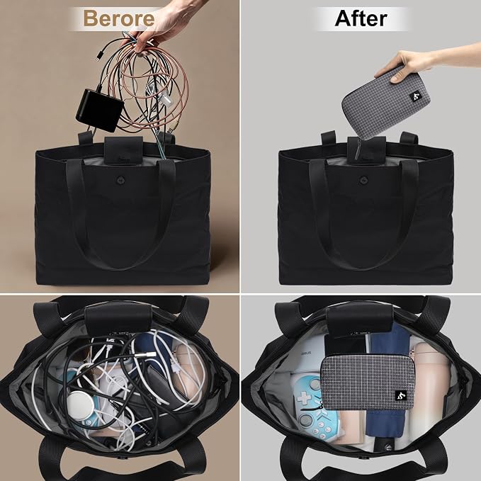 simtoper Small Electronics Organizer Travel Case – Slim Travel Cable Pouch - Image 6