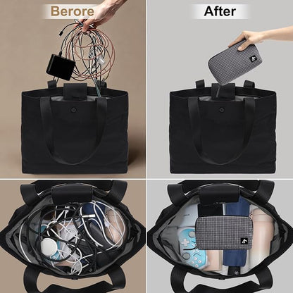 simtoper Small Electronics Organizer Travel Case – Slim Travel Cable Pouch - Image 6