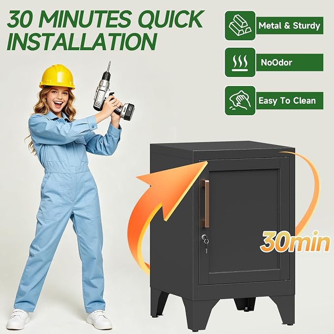 23.6" H Metal Locker Storage Cabinet, Metal Cabinets - Image 6