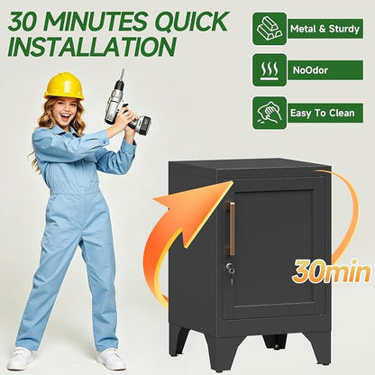 23.6" H Metal Locker Storage Cabinet, Metal Cabinets - Image 6