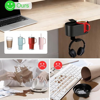 MYITYARD 4 in 1 Desk Cup Holder, Clamp On Drink Holder - Image 4