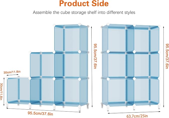 Portable Closet 6 Cube Closet Organizer and Storage Shelf Bookcase - Image 3