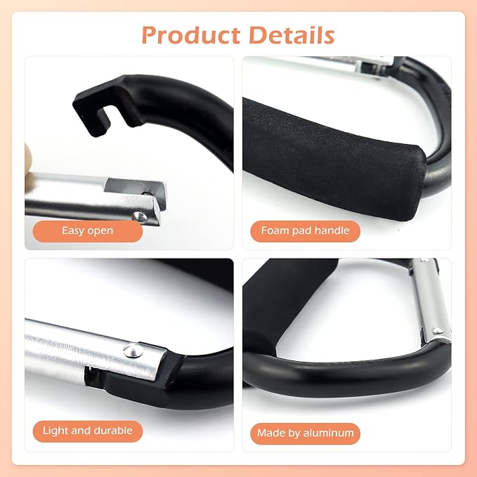 JIALEEY Grocery Bag Shopping Bag Holder Handle Carrier Tool Multi Purpose Snap - Image 4