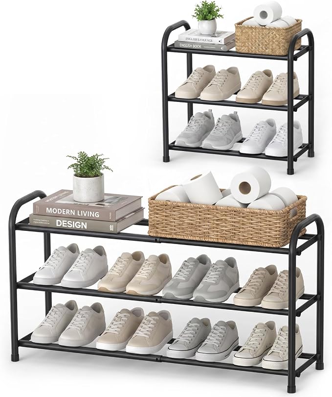 Gonfoam Expandable 3-Tier Shoe Rack by Gonfoam