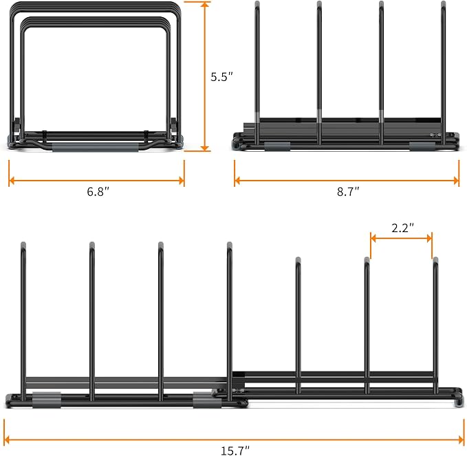 Adjustable 2.2in Pan Organizer Rack - Image 2