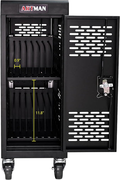 16 Device Charging Cart for Laptop Up to 16.3-inch Screen, Mobile Charging - Image 9