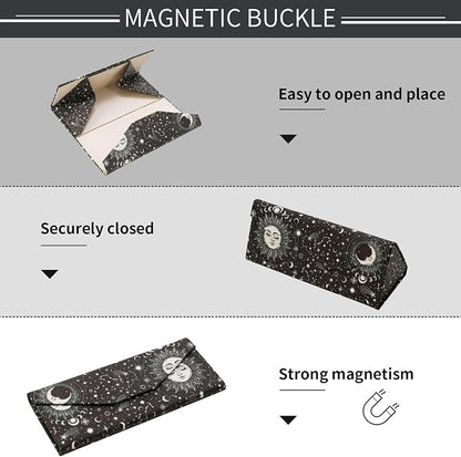 Foldable Glasses Case, Magnetic PU Leahter Sunglasses Case, Cute Hard Shell - Image 5
