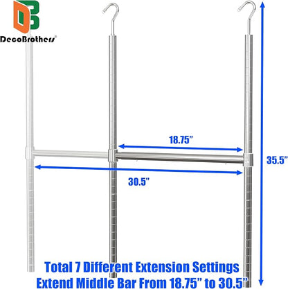 Deco Brothers Adjustable Hanging Closet Rod - Image 3