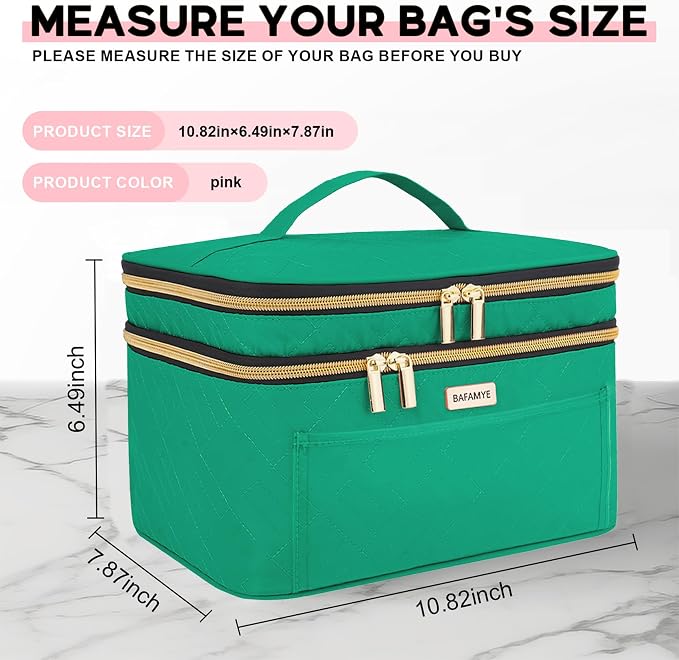 8.8L Makeup Travel Bag Women, Large Cosmetic Case, Makeup Bag Organizer Box - Image 6