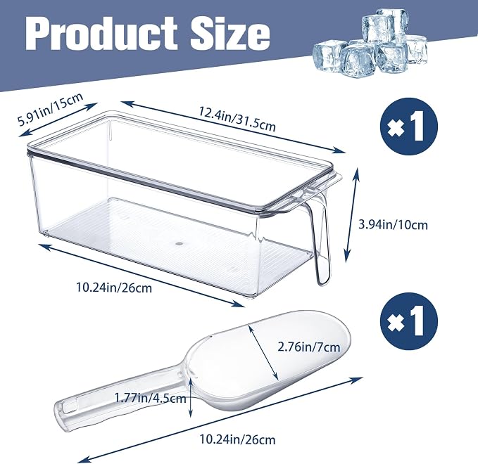 Havawish 1 Set Ice Storage Bin for Freezer - Image 2