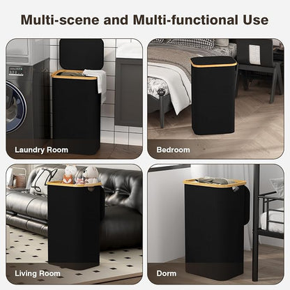 Bathola Laundry Hamper with Lid, Laundry Basket with Removable Bag, - Image 7