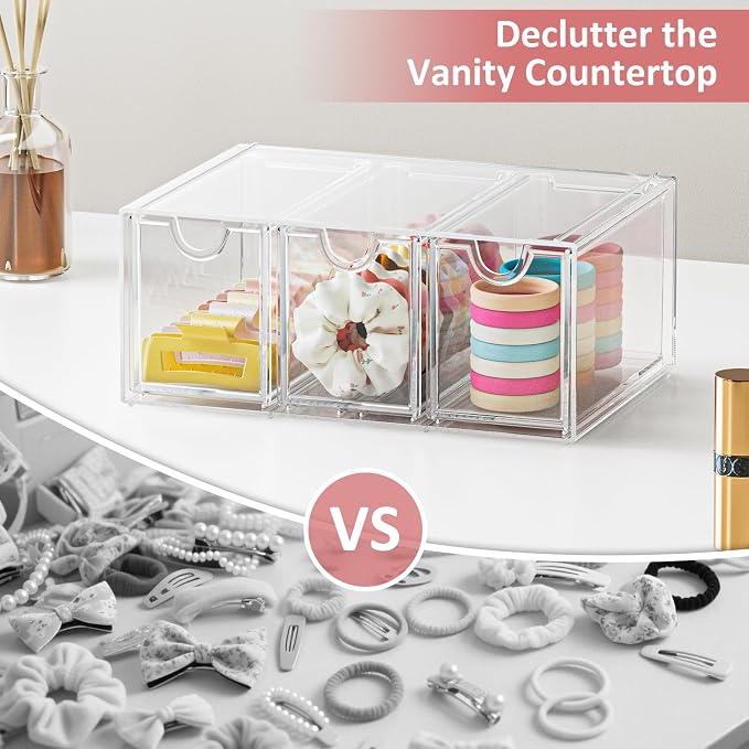 Hair Accessories Organizer for Girls, Cute Stackable Storage Container Caddy - Image 6