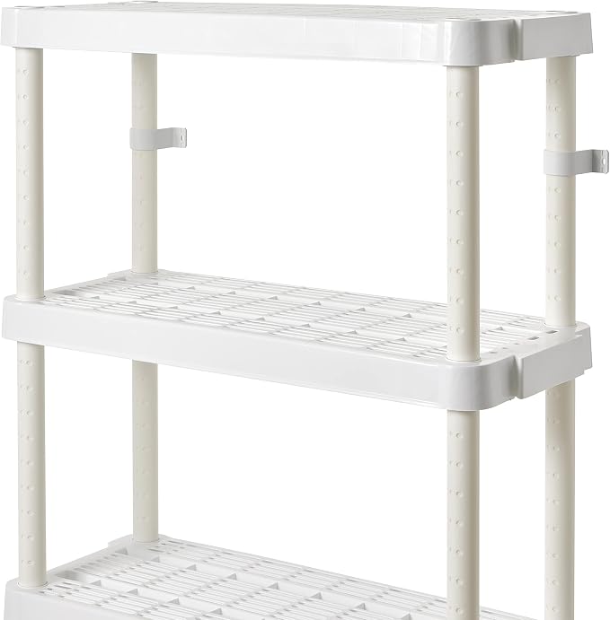 Gracious Living 4 Shelf Adjustable Height Medium Duty Storage Unit 14 x 32 x - Image 7