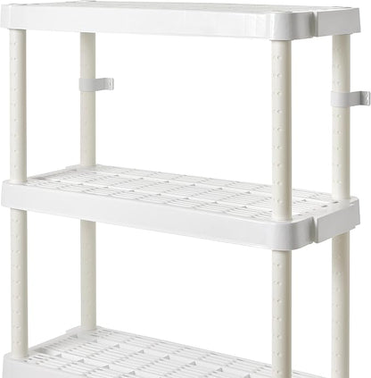 Gracious Living 4 Shelf Adjustable Height Medium Duty Storage Unit 14 x 32 x - Image 7