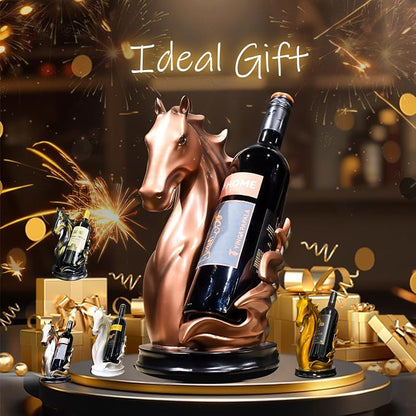 Wine Bottle Holder Wine Racks Tabletop Horse Statue as Home Kitchen Wine Cellar - Image 2