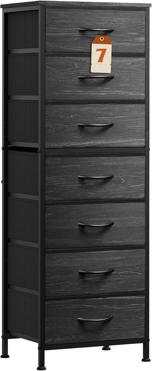 WLIVE Tall Dresser for Bedroom, 7 Drawer Dressers & Chests of Drawers, Fabric by WLIVE