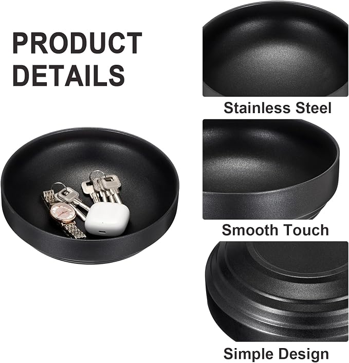 Stainless Steel Bowl Decorative Key Bowl Serving Bowl - Image 6