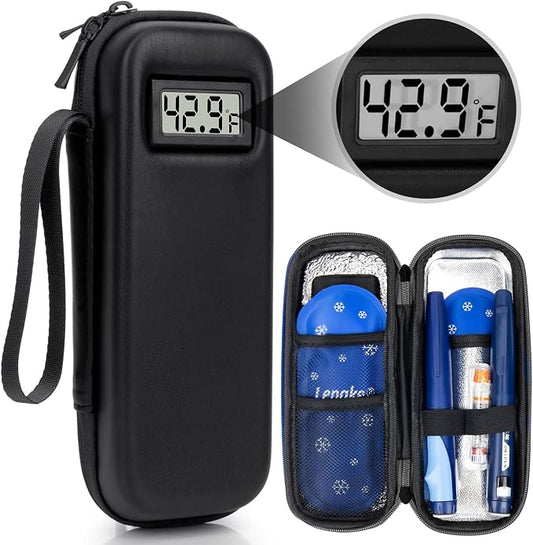 Insulin Cooler Travel Case TSA Approved, Temperature Display Insulin TravelCase by Lengke