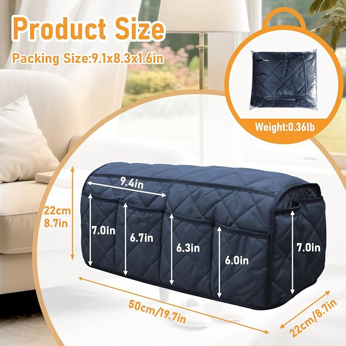 Armchair Caddy, Sofa Armrest Organizer, Non Slip Recliner Organizer, Remote - Image 2