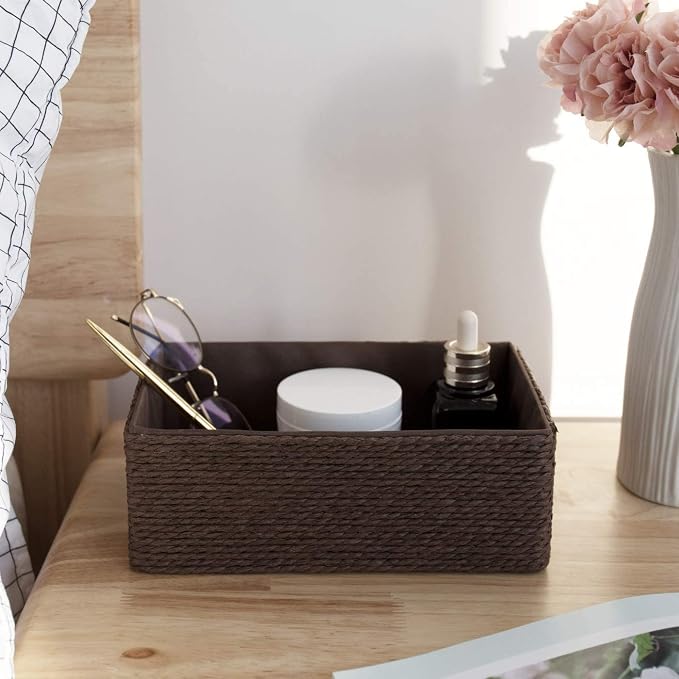 Paper Rope Woven Storage Basket Set of 4 - Image 3