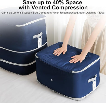 Comforter Storage Bag - 130L Blanket Storage Bags 3-Layer Ultra Space Saving - Image 3