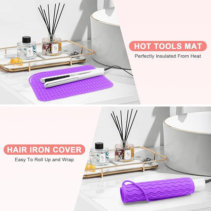 Plus Size Silicone Heat Resistant Mat, Portable Travel Hot Tools Pad Cover - Image 5