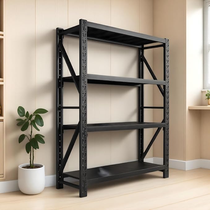Heavy Duty Warehouse Shelving 4-Tier Industrial Steel Storage Shelves, 2600LB by Unknown